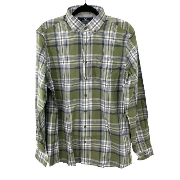NWT Coast Men's Green "The Anchor Buttondown" Long Sleeve Shirt Size Medium - Picture 1 of 5